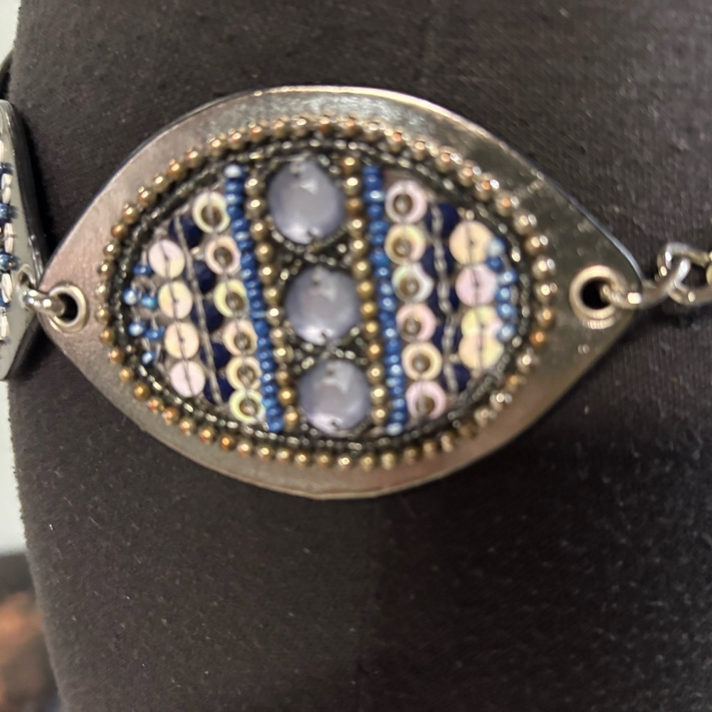 ❤️Chico’s Celestial Mosaic Silver Chain Belt - Picture 3 of 4